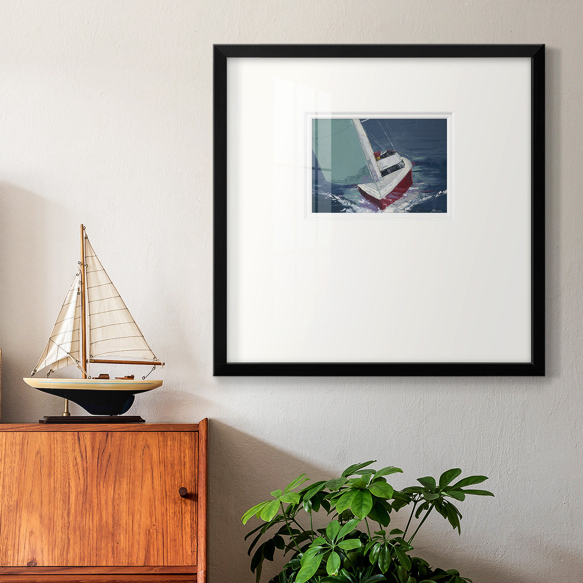 Day Sailing- Premium Framed Print Double Matboard