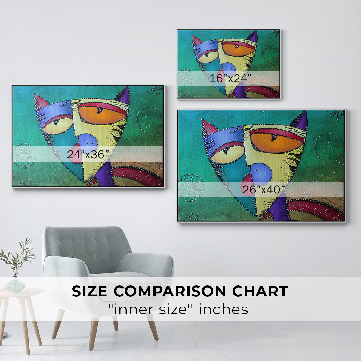 Celestial Cat - Floater Framed Canvas Print