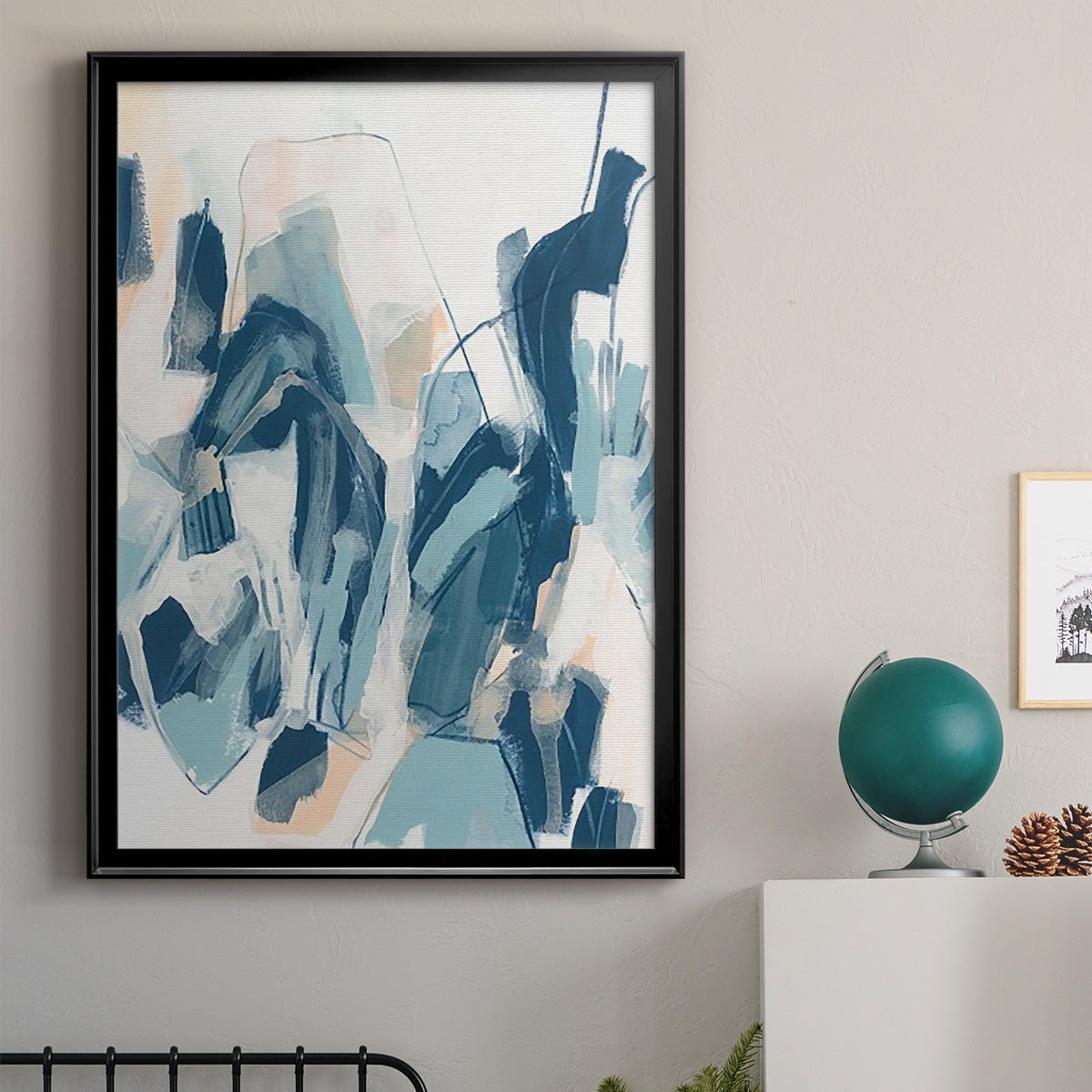 Interlocking Melody II - Modern Framed Canvas Print