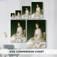 Size comparison chart for canvas art prints, showing multiple size options.