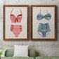 Vintage Swimming III - Premium Framed Canvas 2 Piece Set - Ready to Hang