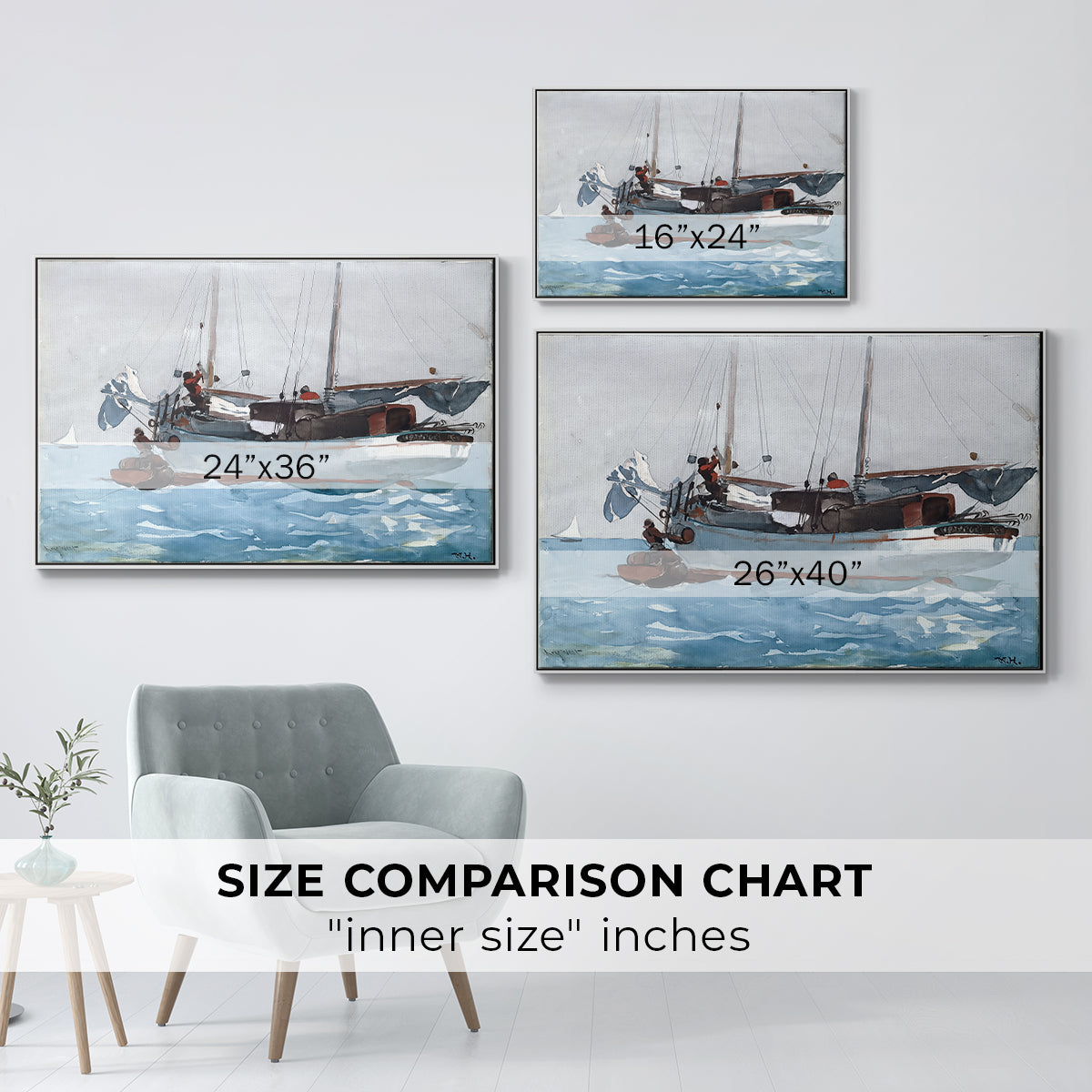 Taking on Wet Provisions, 1903 - Floater Framed Canvas Print