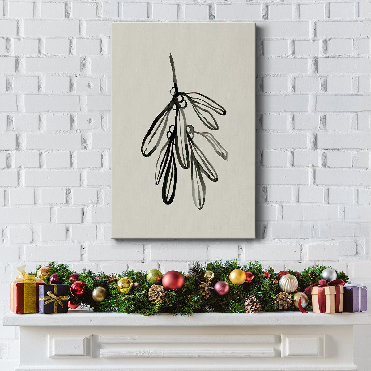 Mistletoe Sketch I - Gallery Wrapped Canvas