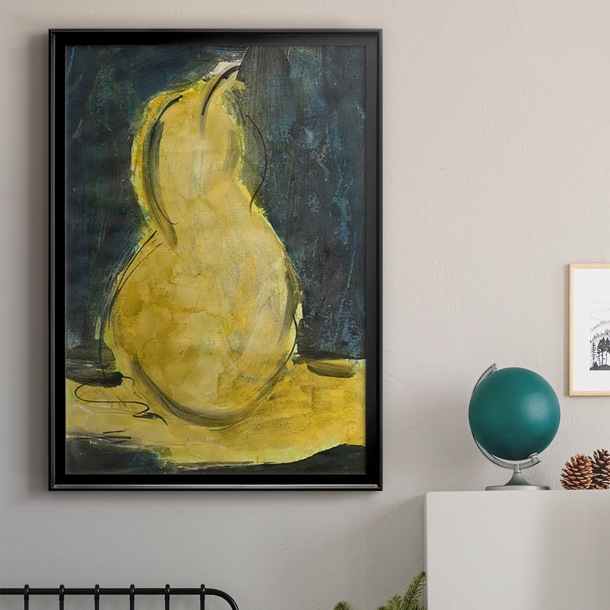 Urban Pear II - Modern Framed Canvas Print