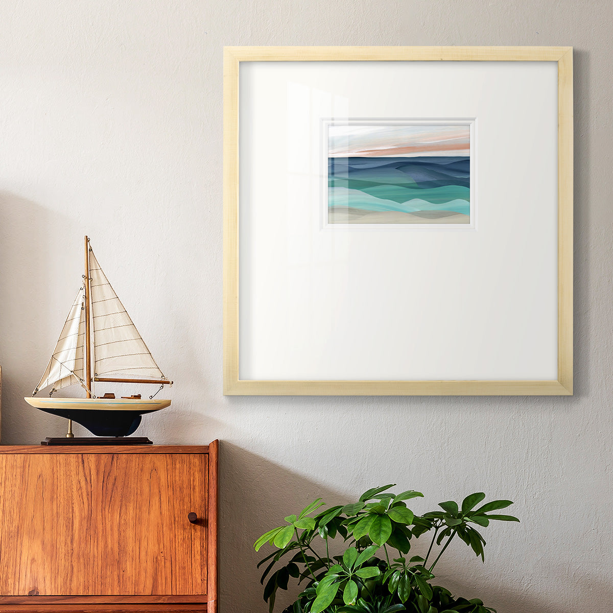 Shifting Seas Premium Framed Print Double Matboard