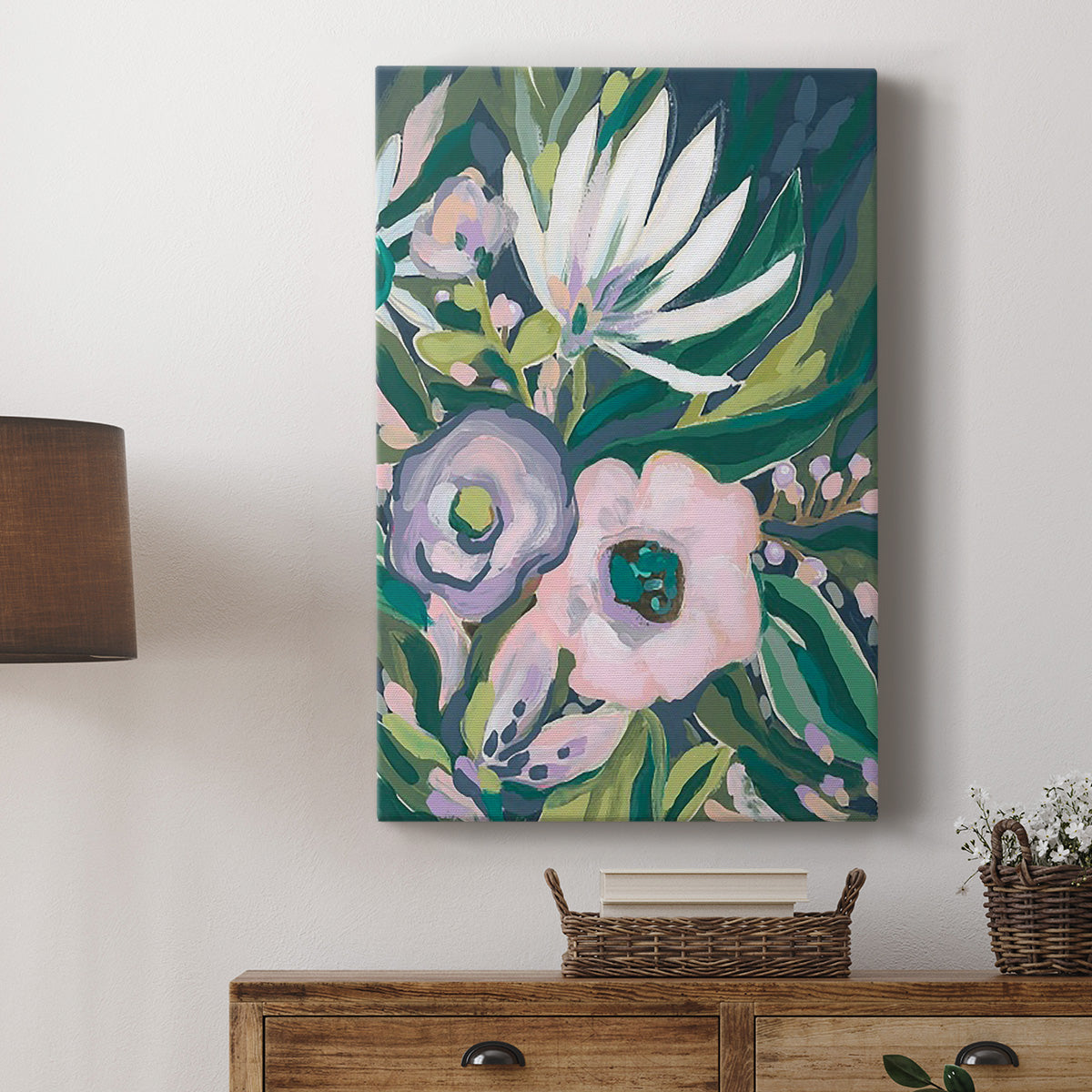 Purple Jungle Garden II Premium Gallery Wrapped Canvas - Ready to Hang