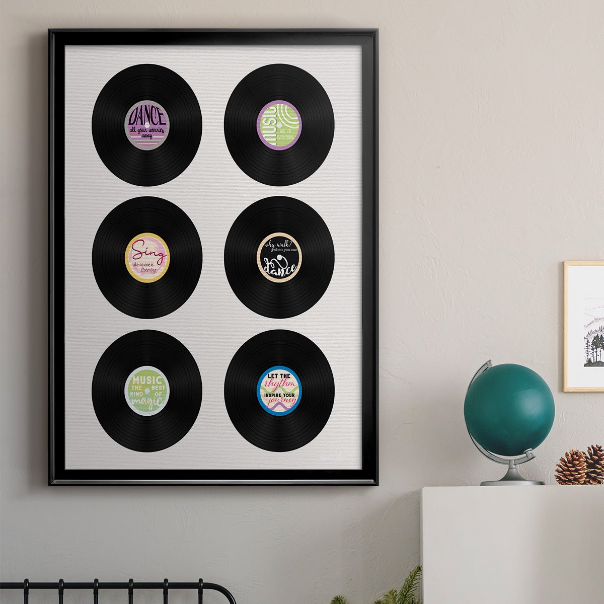 Vinyl Inspiration - Modern Framed Canvas Print