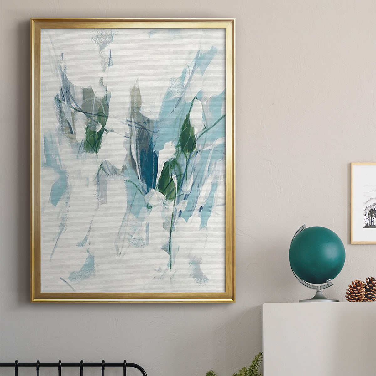 Ice Cavern I - Modern Framed Canvas Print