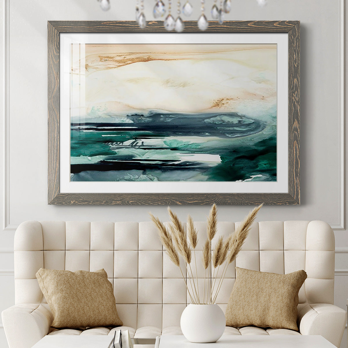 Sea Foam Flow II - Barnwood Framed Art Print