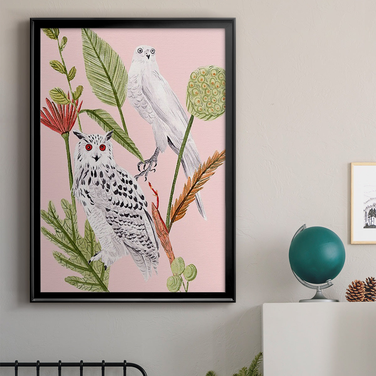 Birds in Motion V - Modern Framed Canvas Print