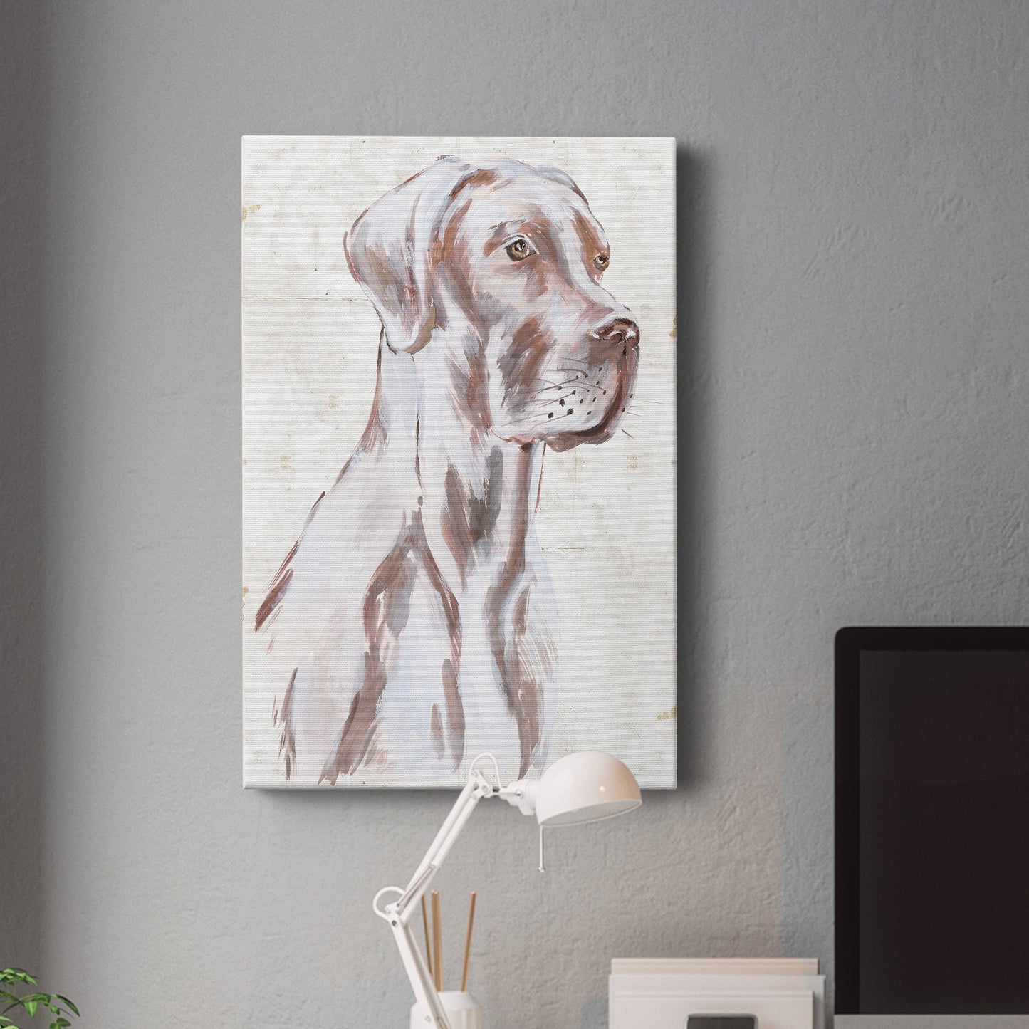 Sitting Dog IV - Canvas Art Print