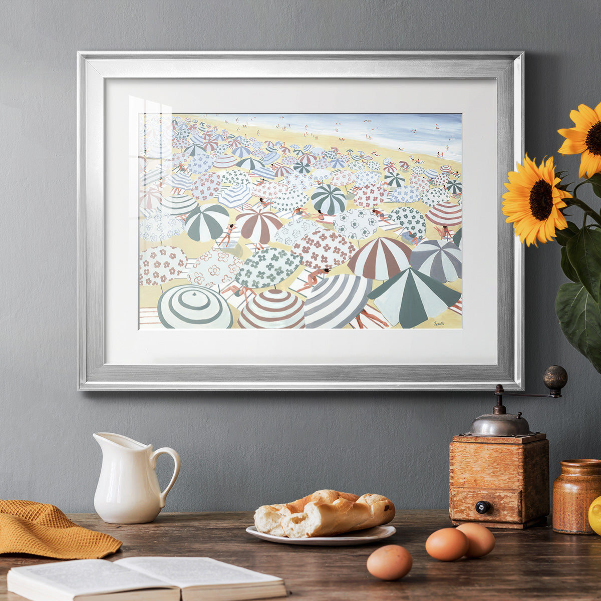 Subtle Beach - Modern Framed Art Print