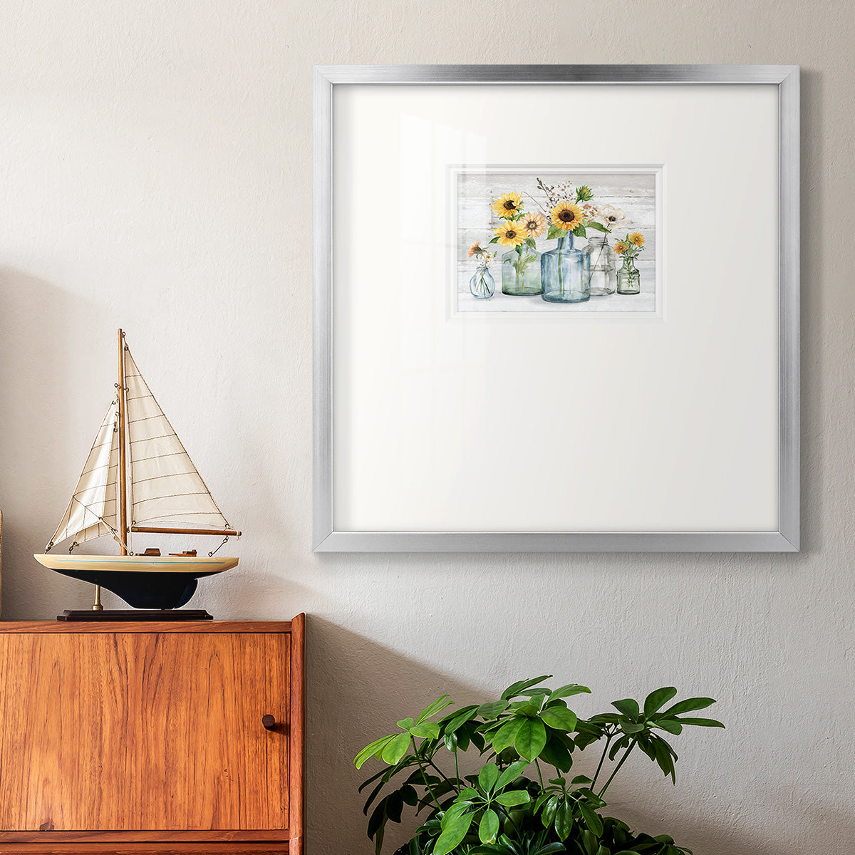 Sunflower Extravaganza Premium Framed Print Double Matboard