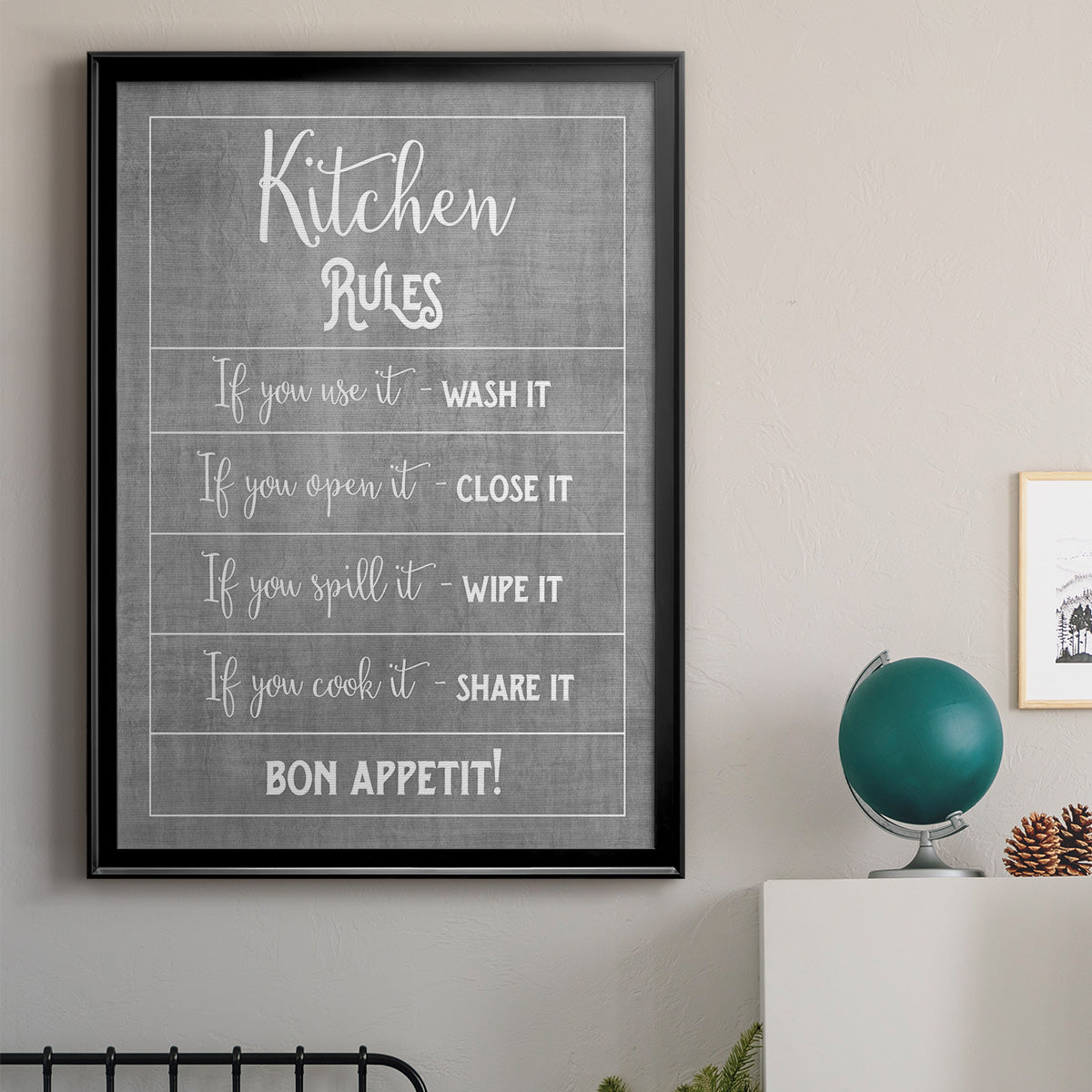 Bon Appetit - Modern Framed Canvas Print