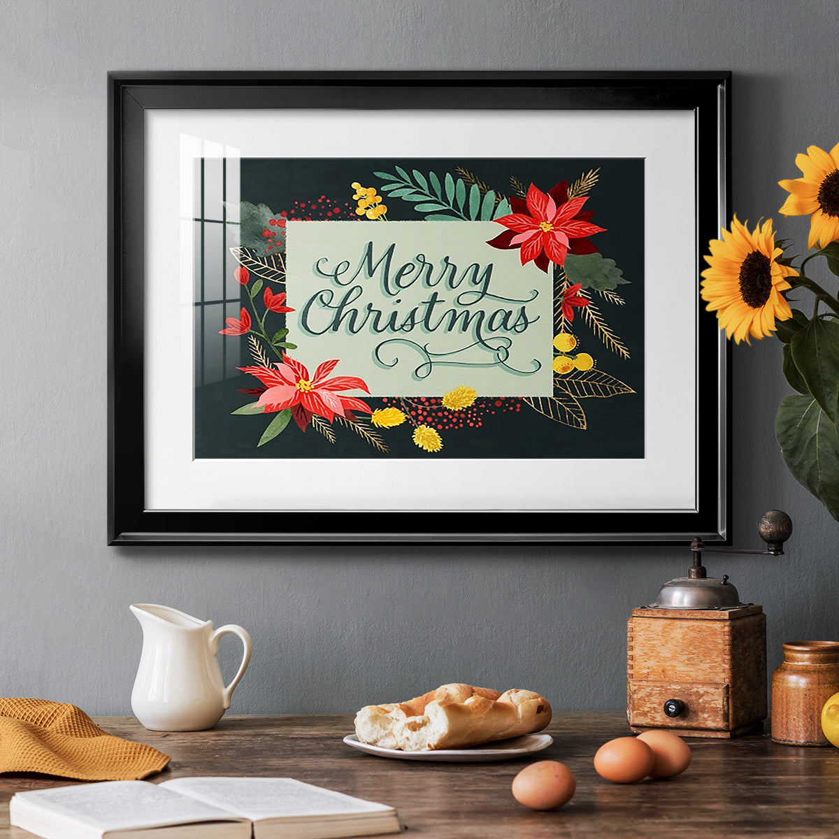 Bright Christmas Night  I - Modern Framed Art Print