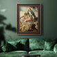 Religious painting of the Assumption of the Virgin Mary by Juan de Valdés Leal in an ornate bronzed mahogany wood frame displayed in a dark-toned interior setting.