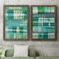 Teal Pattern I - Premium Framed Canvas 2 Piece Set - Ready to Hang