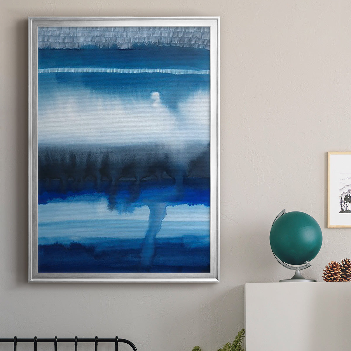 Deep Blue Shore I - Modern Framed Canvas Print