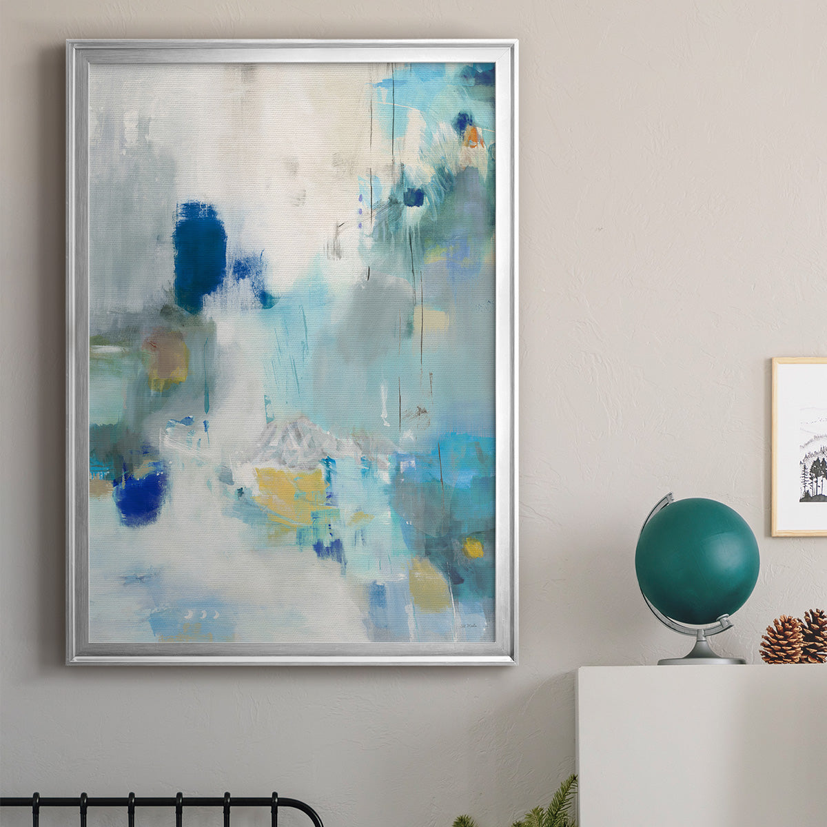 Celeste Motion II - Modern Framed Canvas Print