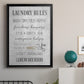 Neutral Laundry Rules - Modern Framed Canvas Print