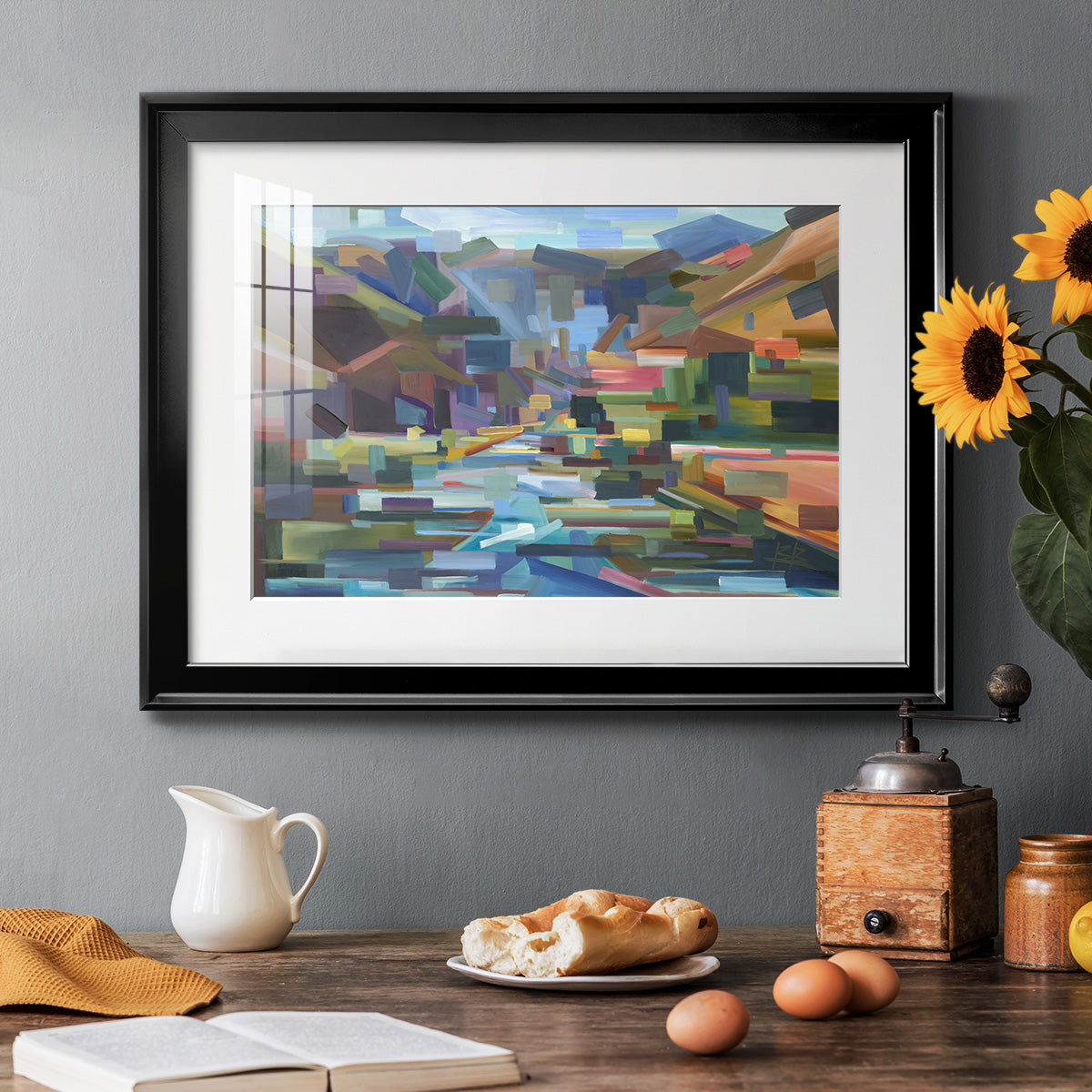 Pieces of Yakima Canyon - Modern Framed Art Print