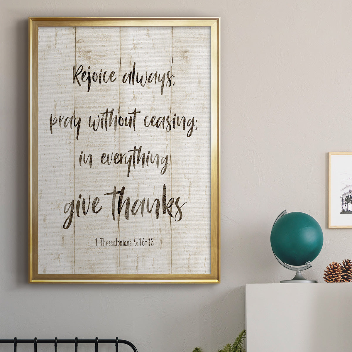 Rejoice Always - Modern Framed Canvas Print
