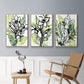 Tropical Sketchbook I - Framed Premium Gallery Wrapped Canvas L Frame 3 Piece Set - Ready to Hang