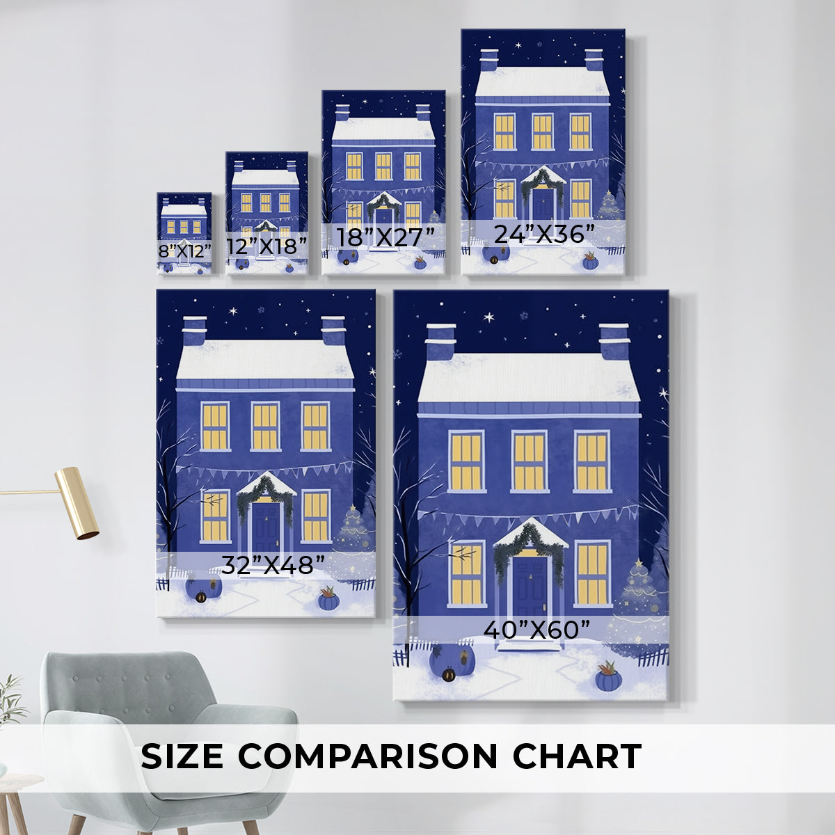 Cobalt Whisper - Canvas Art Print