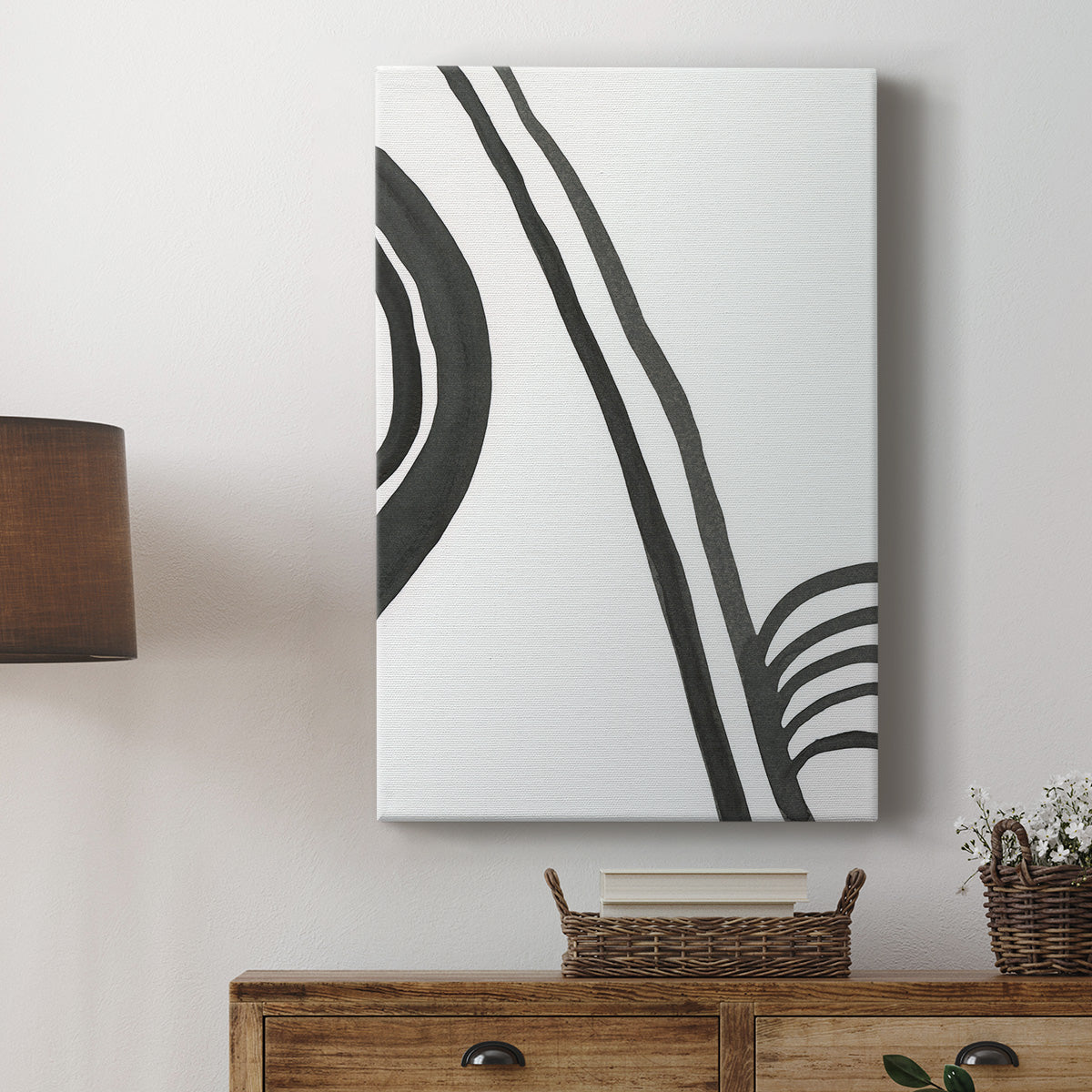 Ink Lines IV Premium Gallery Wrapped Canvas - Ready to Hang