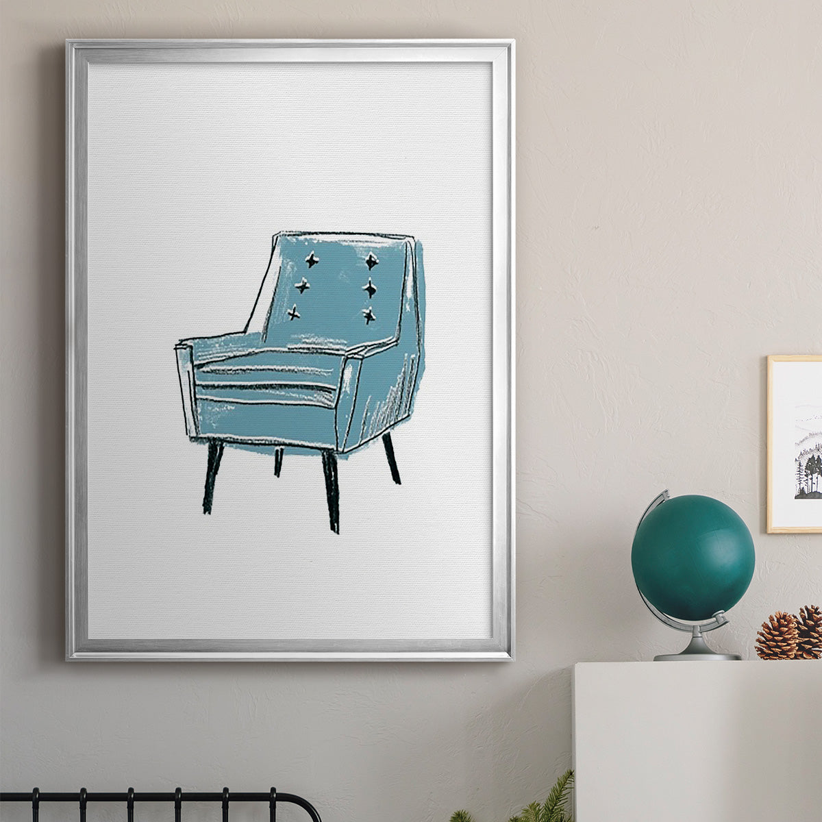 Take a Seat X - Modern Framed Canvas Print