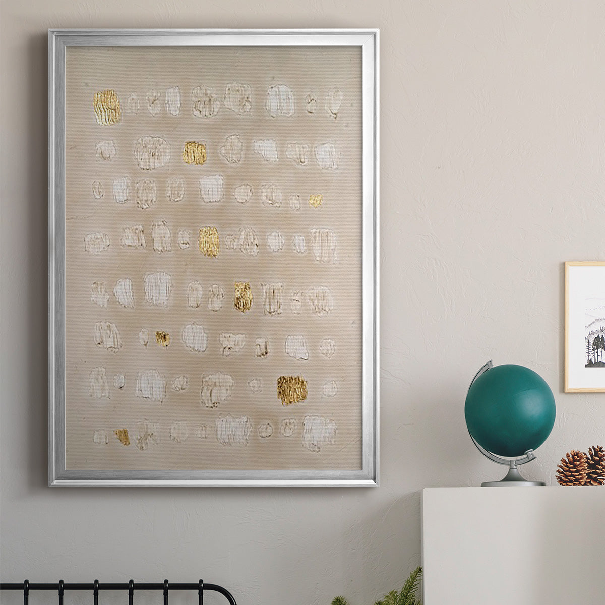 Embellished Cobblestone II - Modern Framed Canvas Print