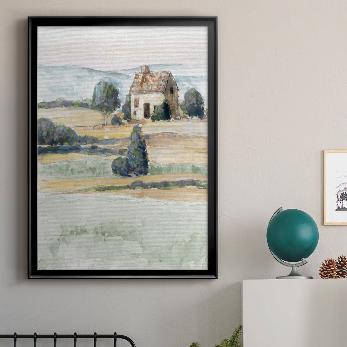 On the Countryside II - Modern Framed Canvas Print