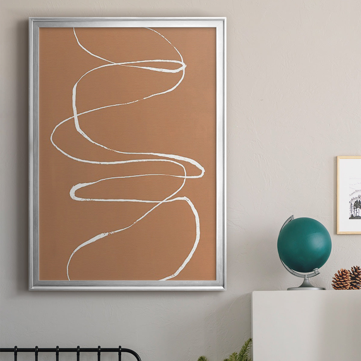 Terracotta Drift I - Modern Framed Canvas Print