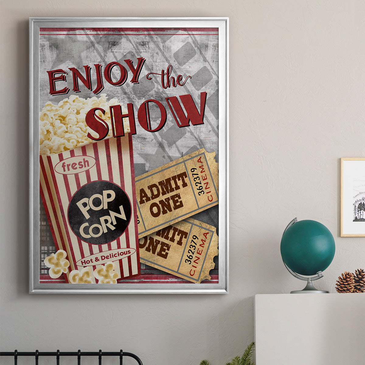 Movie Night I - Modern Framed Canvas Print