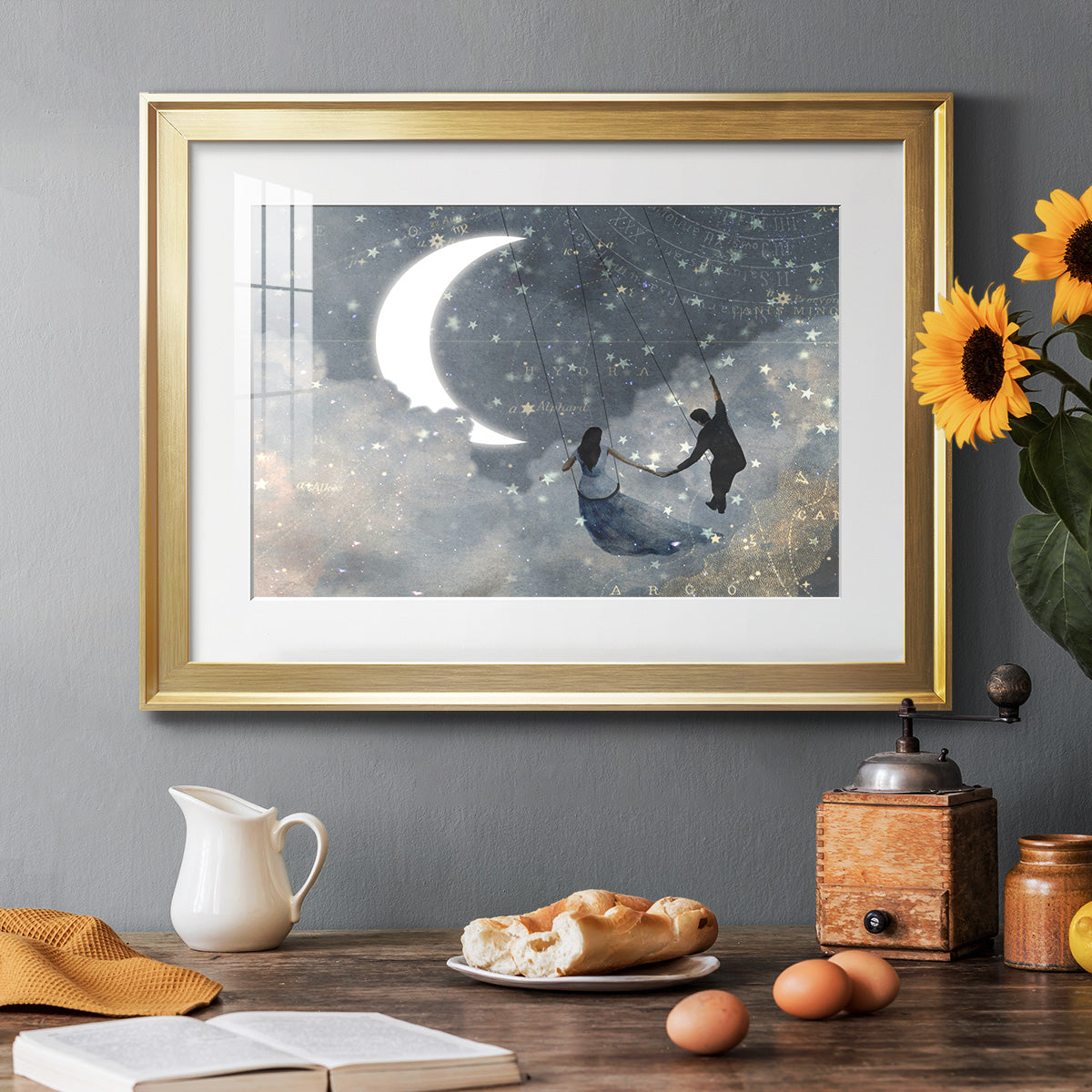 Celestial Love I - Modern Framed Art Print