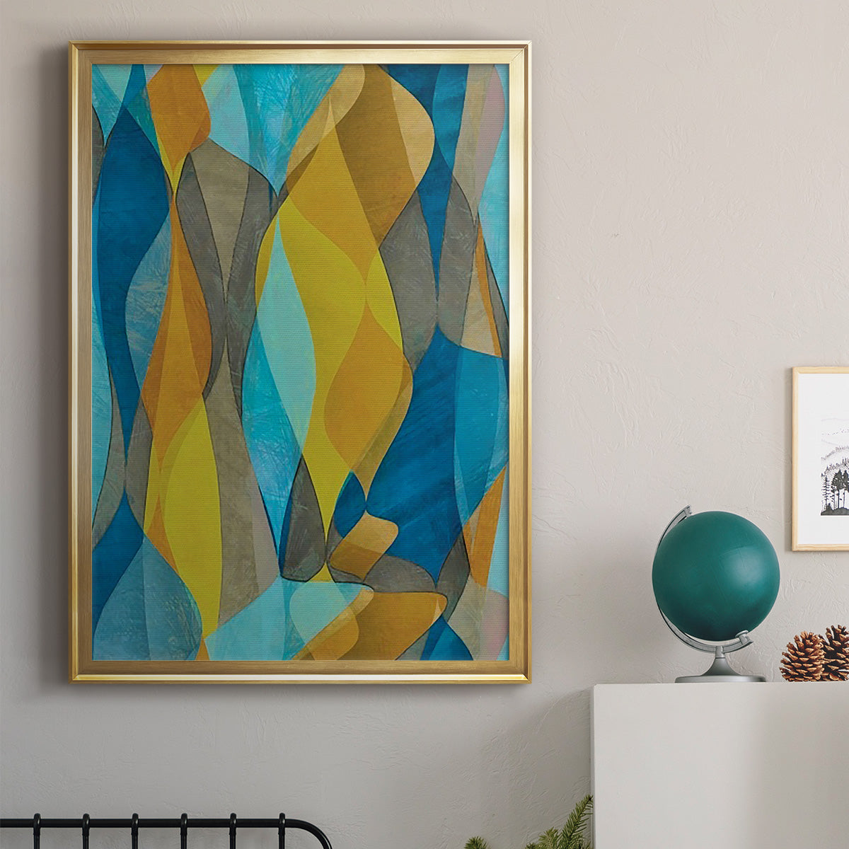 Colorful Cascade II - Modern Framed Canvas Print