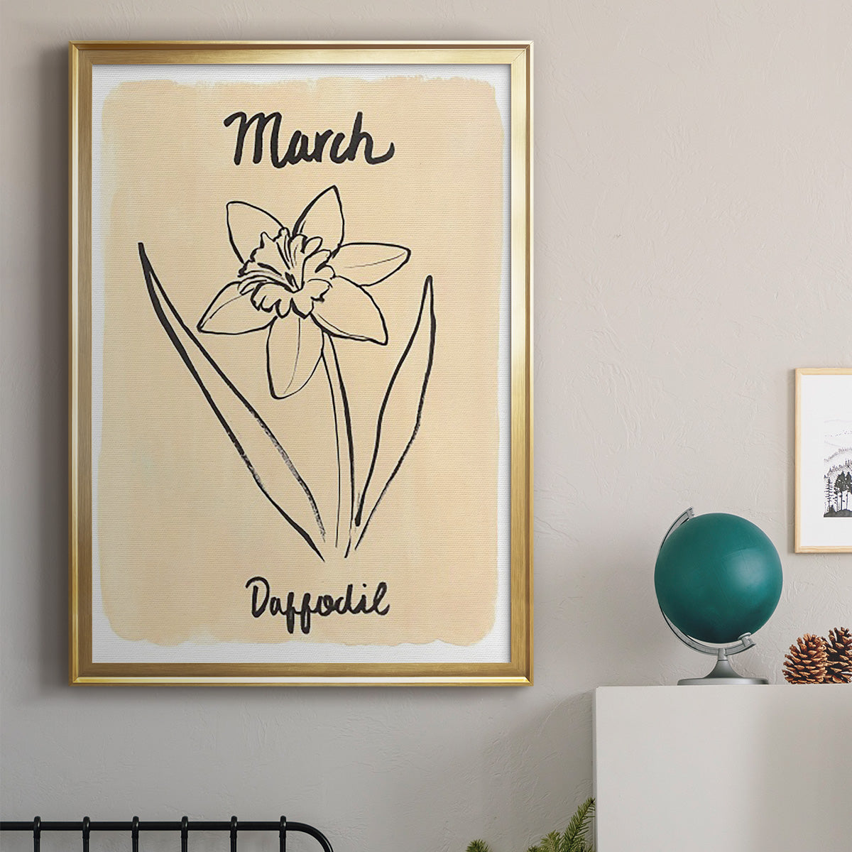 Birth Month III - Modern Framed Canvas Print