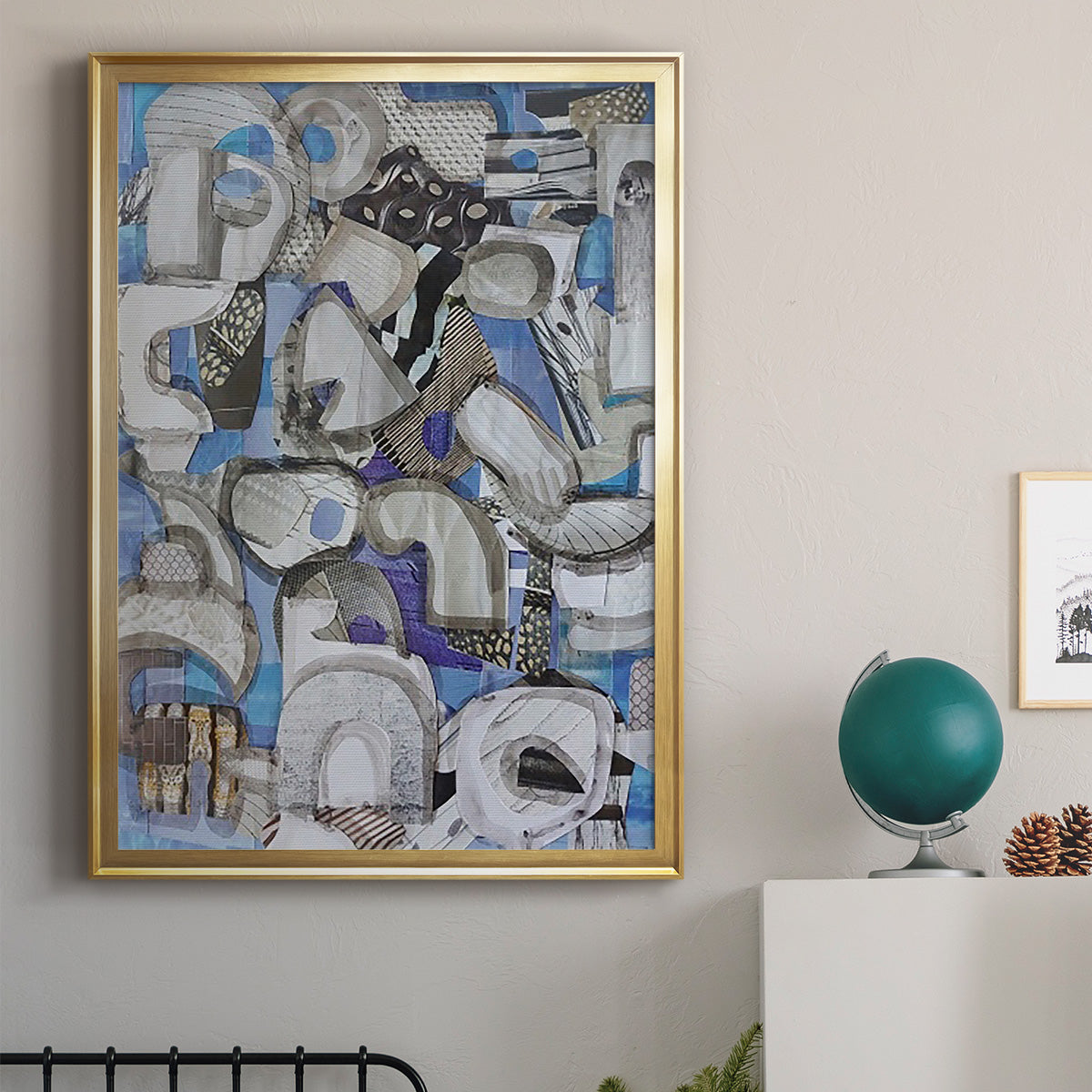 Mediterranean Port I - Modern Framed Canvas Print