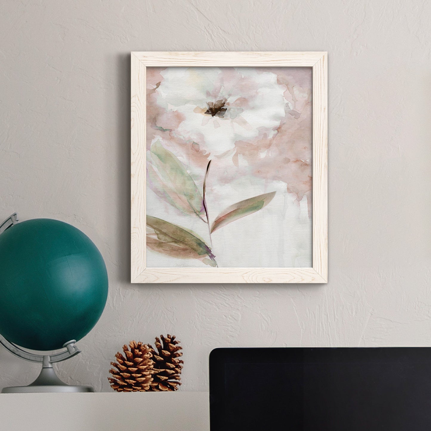 Summer Bloom I - Barnwood Framed Canvas Print