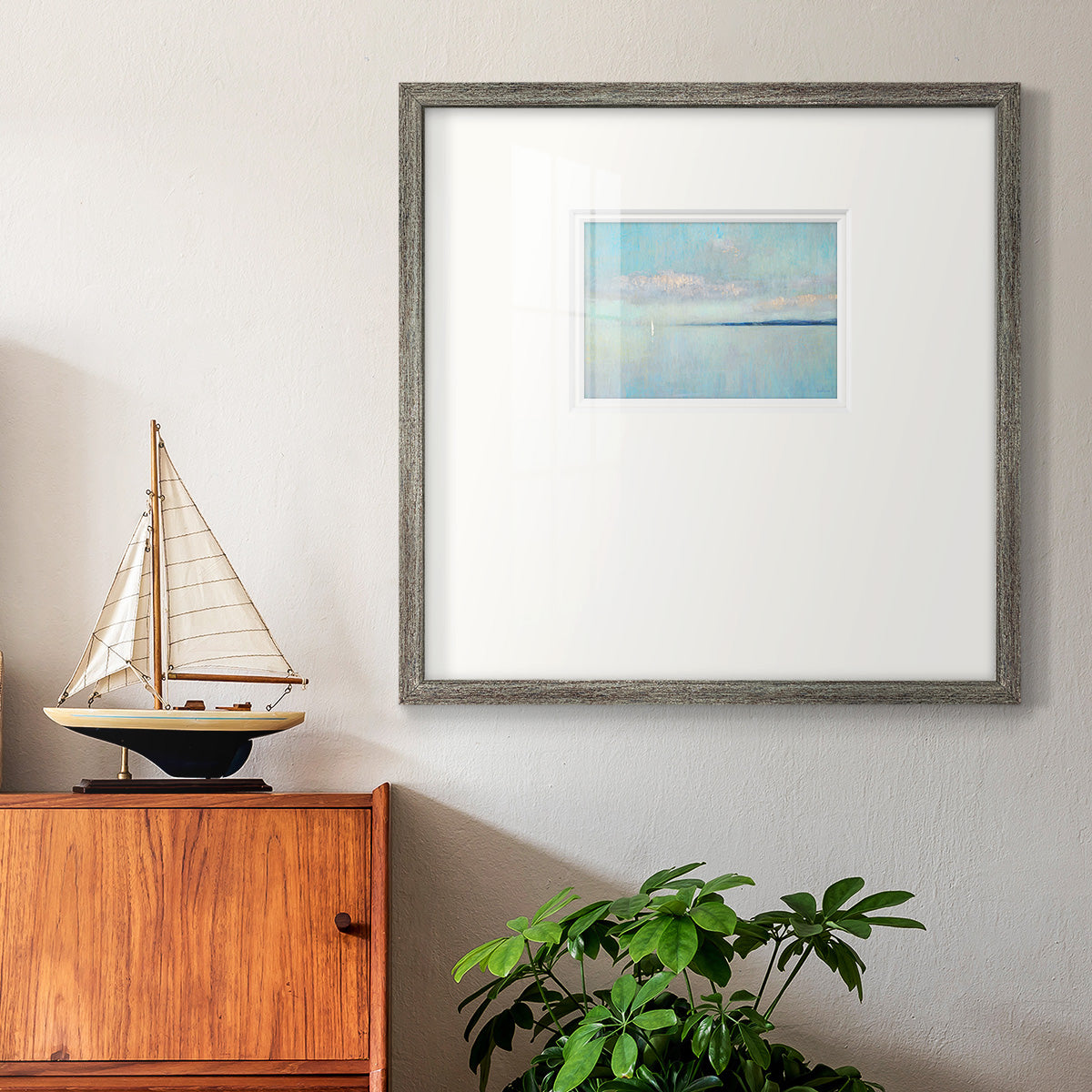 Sunrise Haze - Double Matboard Framed Print