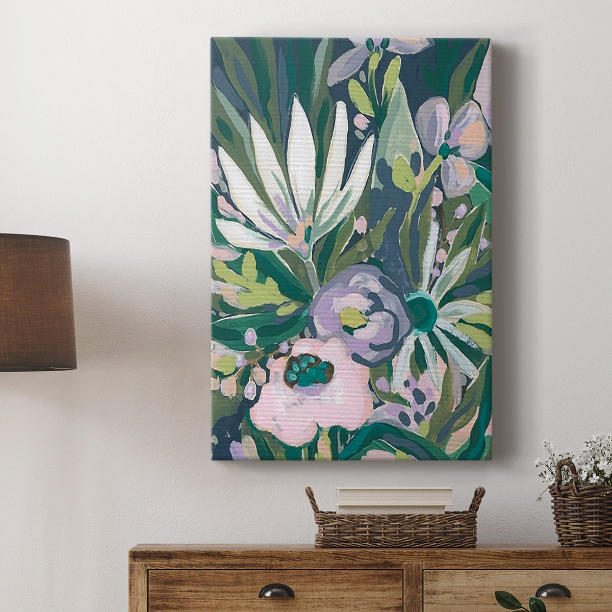 Purple Jungle Garden I Premium Gallery Wrapped Canvas - Ready to Hang