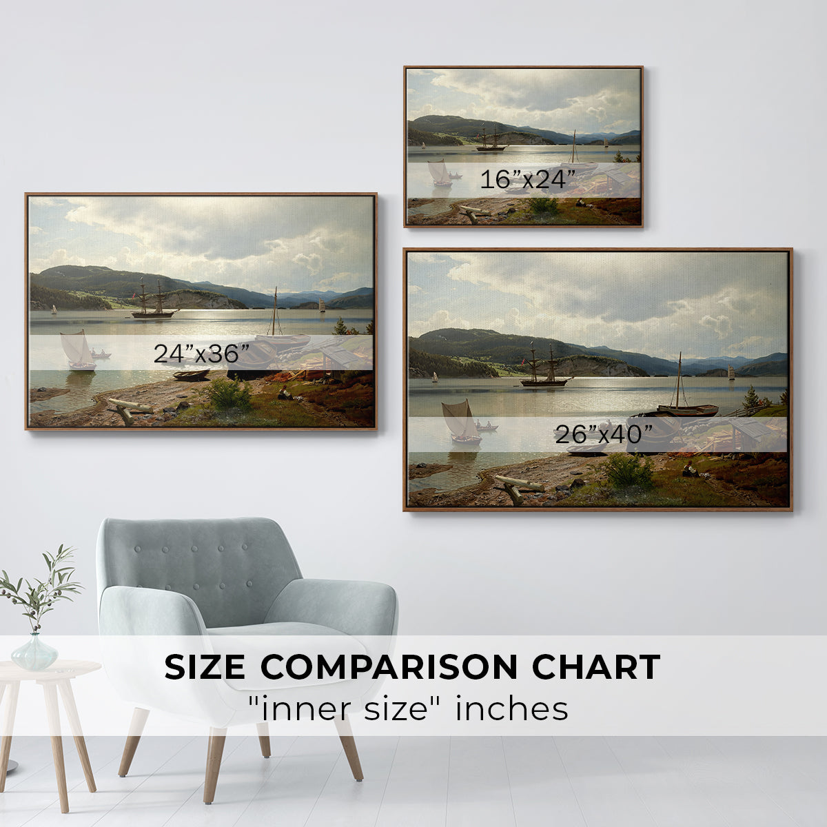 By the Water, 1876 - Floater Framed Canvas Print