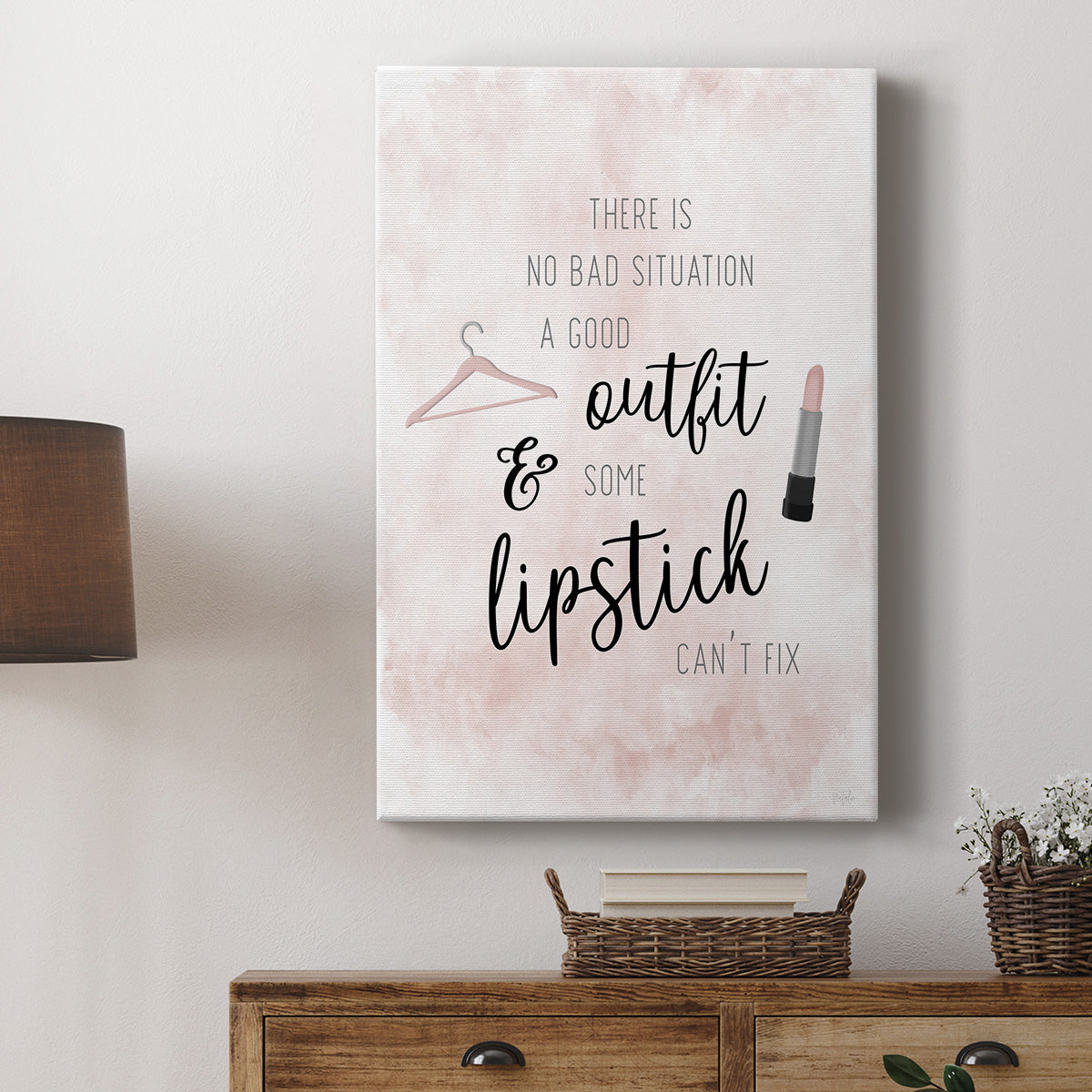 Outfit and Lipstick - Canvas Art Print