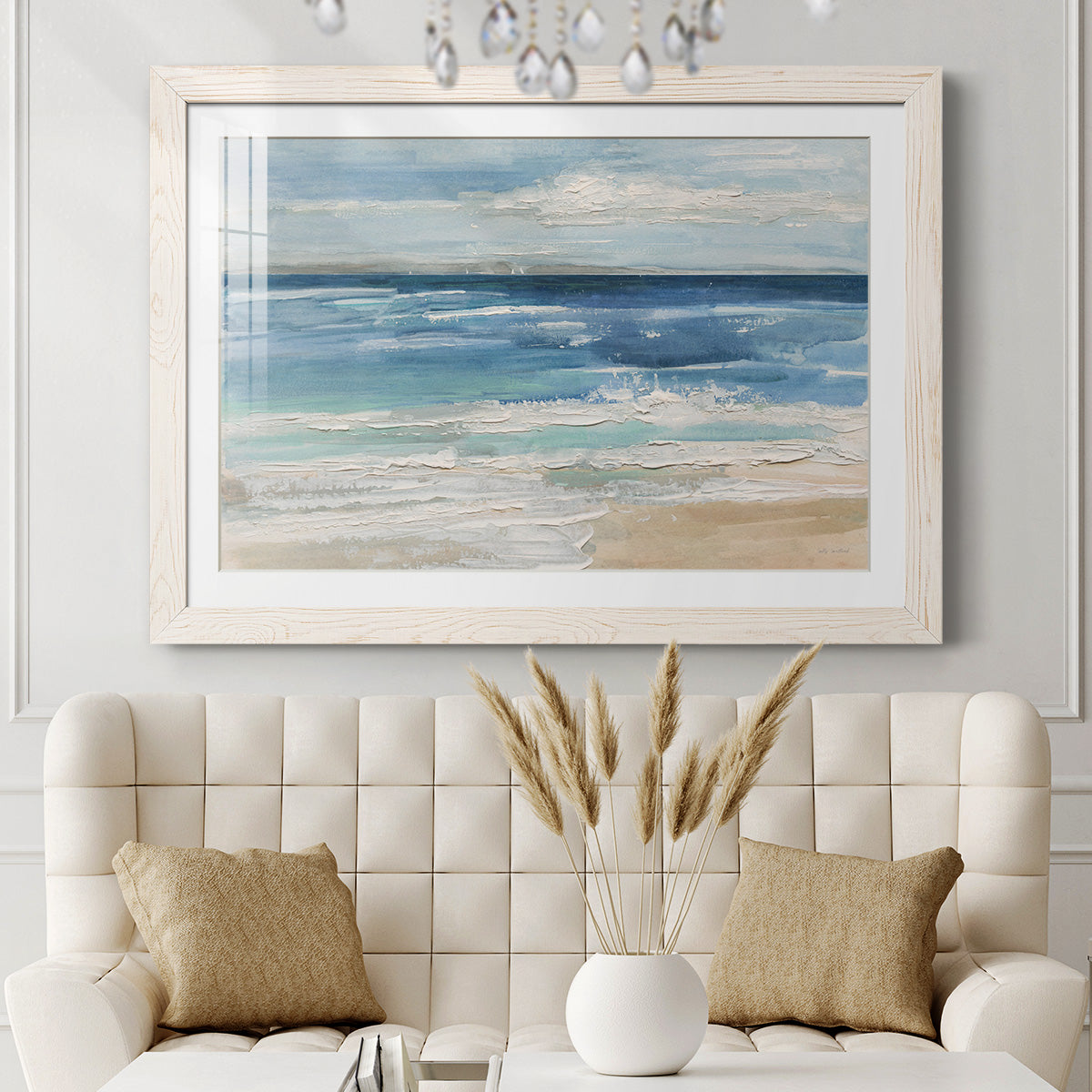 Ocean Waves I - Barnwood Framed Art Print