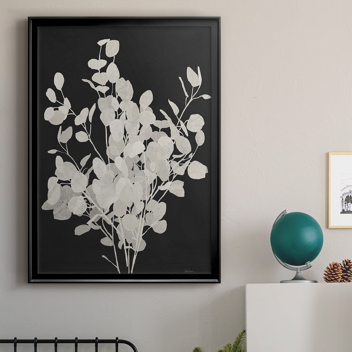 Misty Branches II - Modern Framed Canvas Print