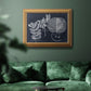 Foliage on Navy I Premium Framed Canvas- Ready to Hang