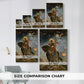Size comparison chart for canvas art prints, showing multiple size options.