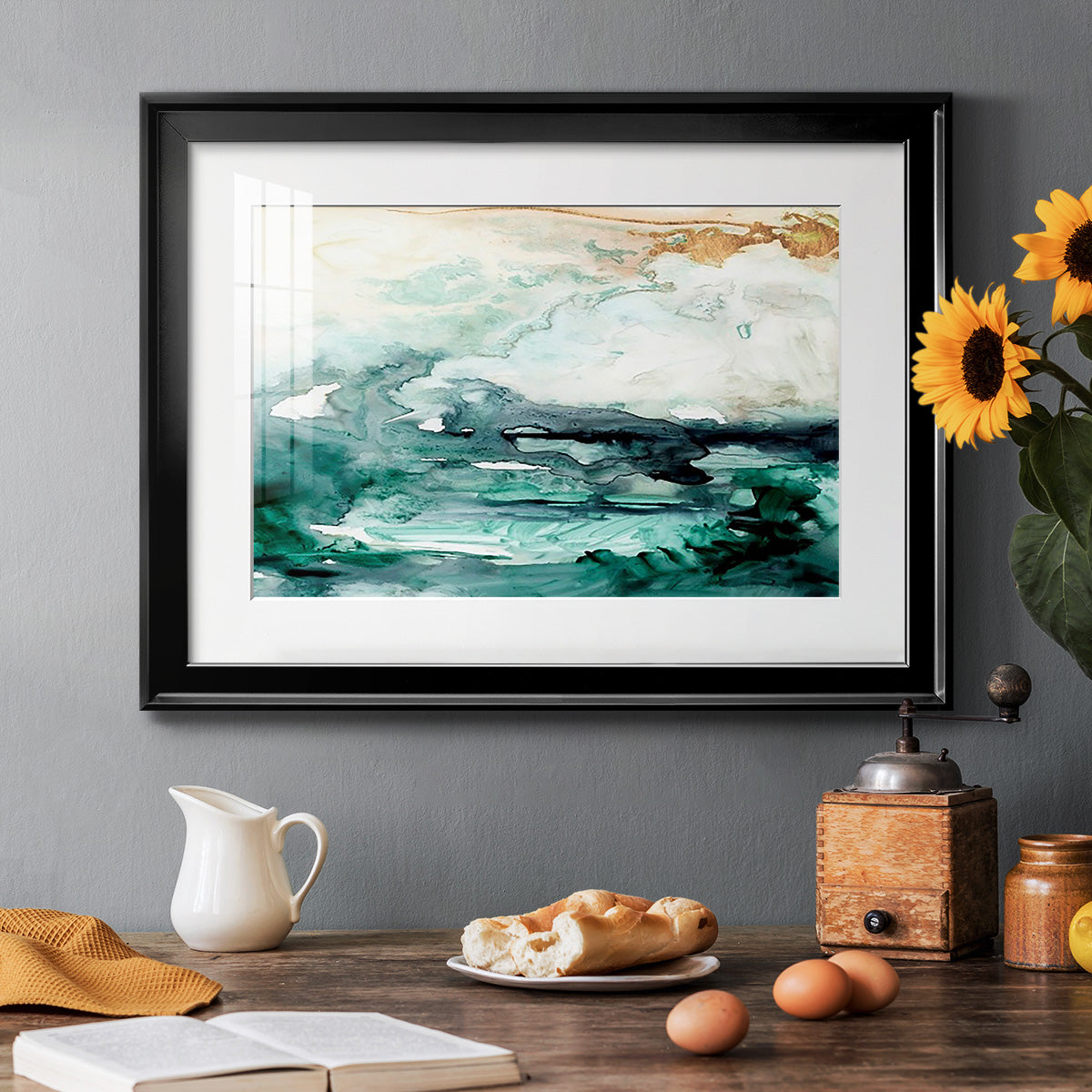 Sea Foam Flow I - Modern Framed Art Print