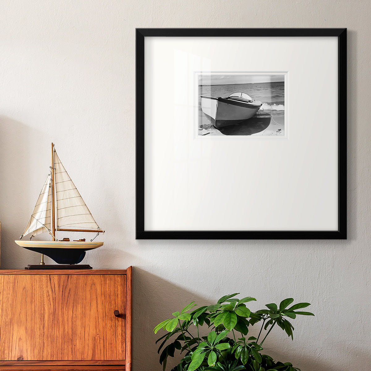 Vintage Rowboat II Premium Framed Print Double Matboard