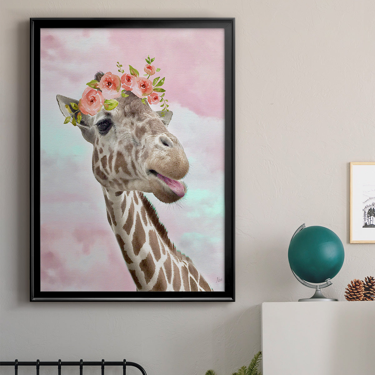 Floral Fun I - Modern Framed Canvas Print